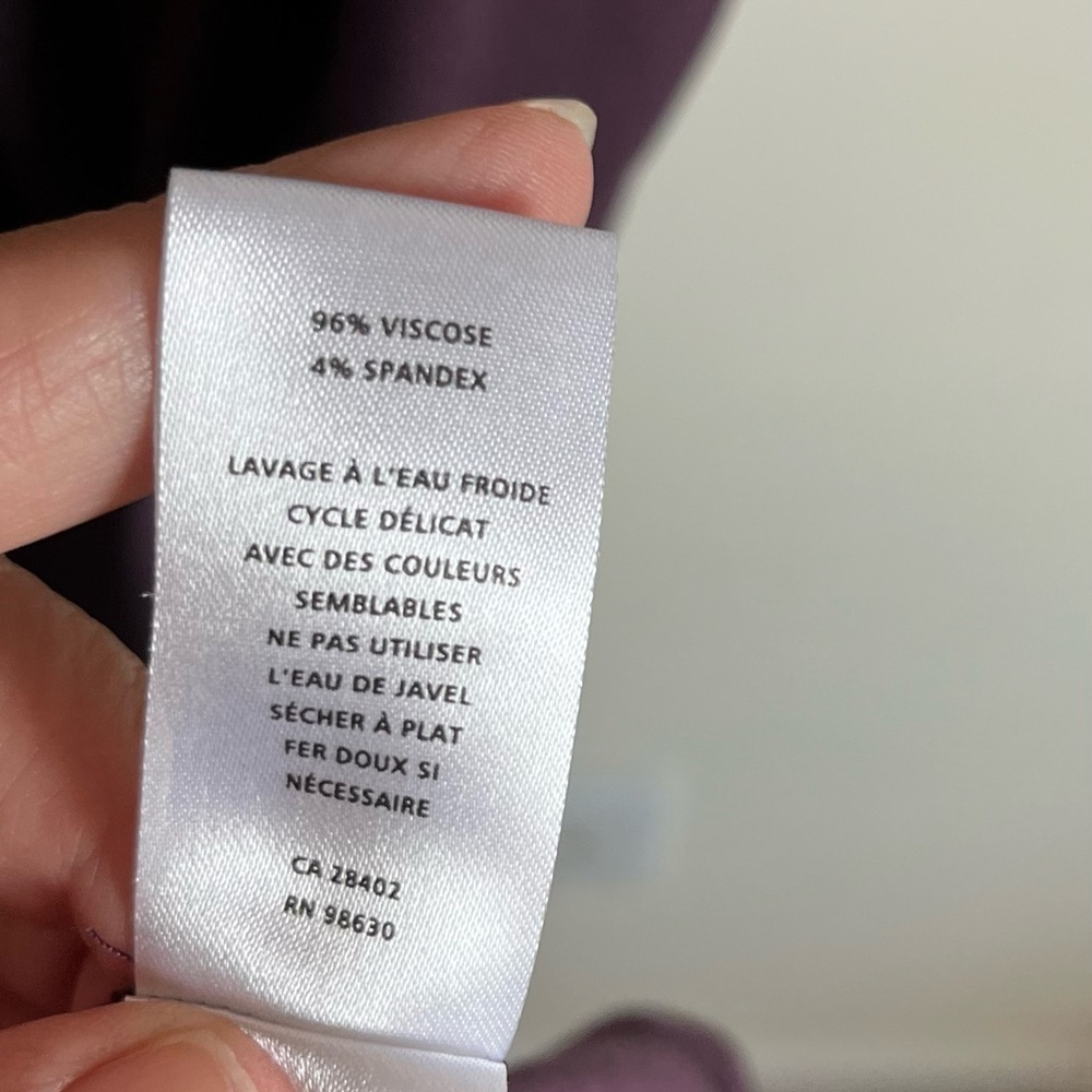 Lilla P Super Soft Jersey Knit Pullover Midi Shift Dress Eggplant Women’s sz Med - Picture 7 of 14